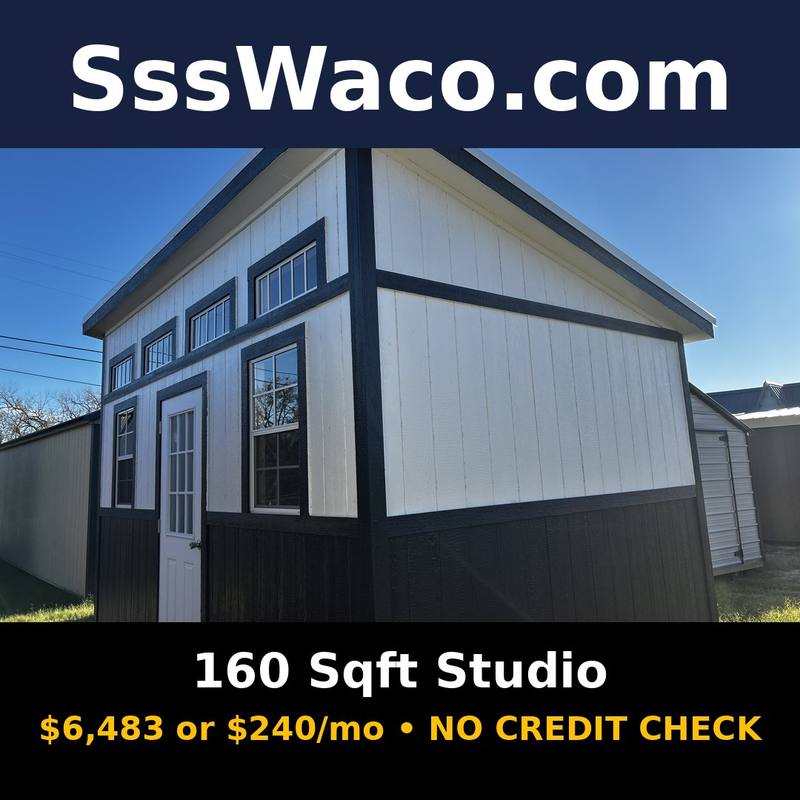 Secure Storage Sheds 160 Sqft Studio $240/mo, only $240 down, delivered!