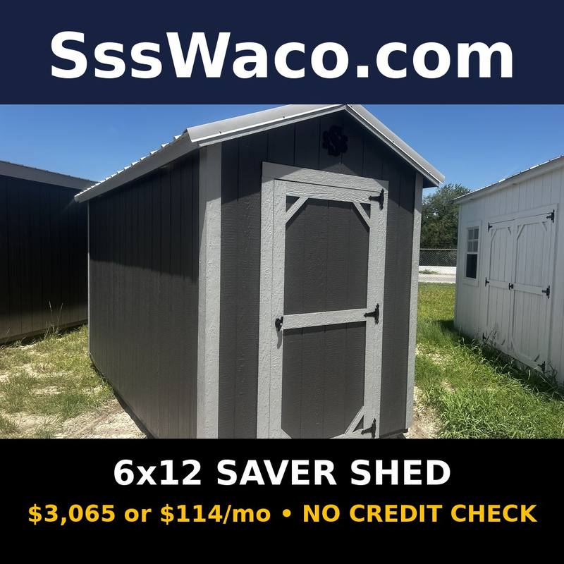 Secure Storage Sheds 72 Sqft Saver Shed $114/mo, only $114 down, delivered!